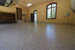garage floor with epoxy coatings