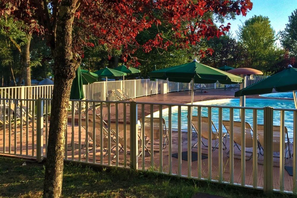 swimming pool with fence